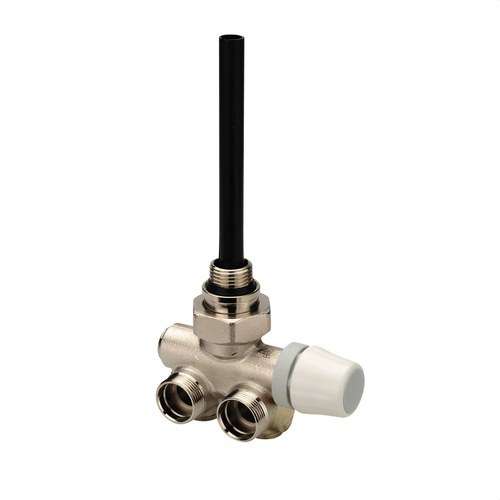 Supapă termostatabilă monotub pentru suport prosop perete cap stânga filet exterior 1/2" cu referința 52110 de la marca ORKLI