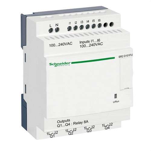 Releu programabil ZELIO 100-240V I/O-10 LADDER cu referința SR2D101FU de la marca SCHNEIDER ELECTRIC