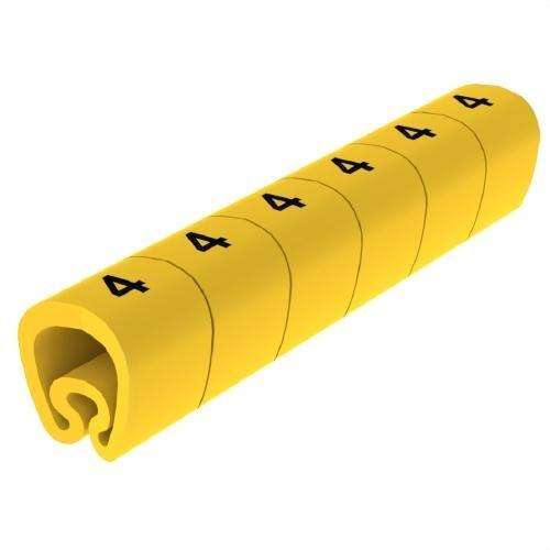 Marcatoare galbene predecupate Ø18 PVC plastificate cu referința 1813-4 de la marca UNEX