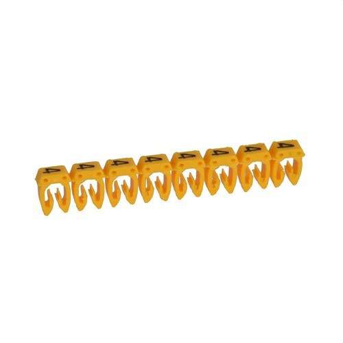 Etichetă pentru cablare CAB 3 - Cifră 4 până la 2,5mm2 cu referința 038224 de la marca LEGRAND