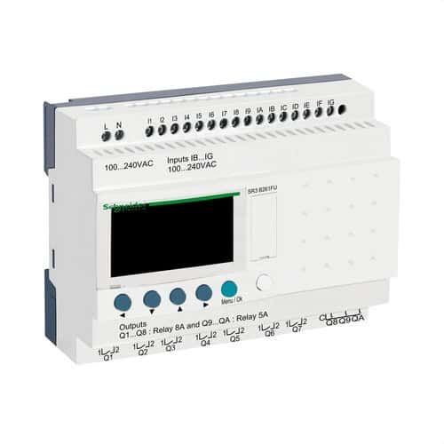 Programmable Relay MODULE 100-240V I/O 26 with reference SR3B261FU from the brand SCHNEIDER ELECTRIC