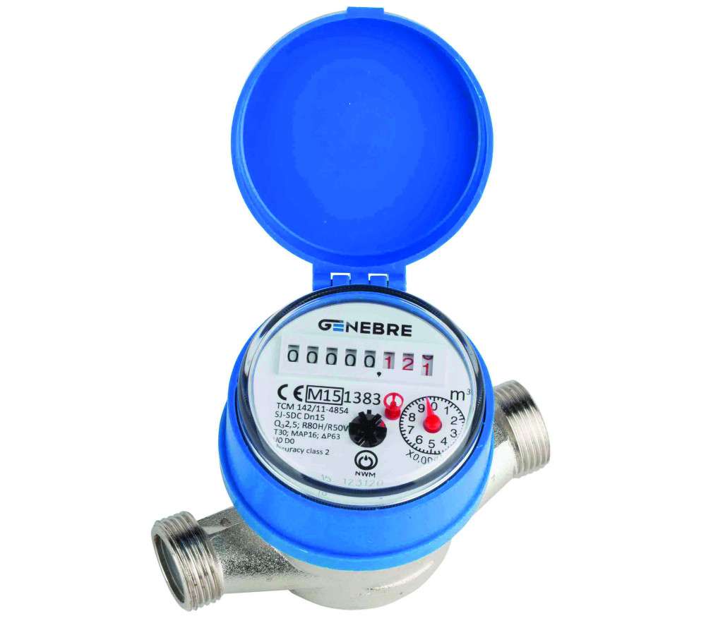 Contor de apă rece cu jet unic 3/4x3/4" DN15 cu referința 6110C 05 de la marca GENEBRE
