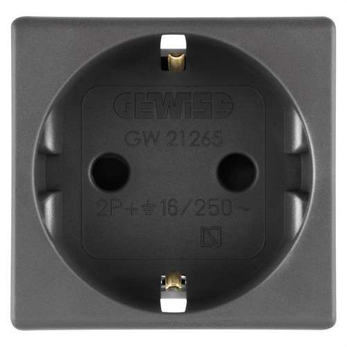 Priză spaniolă 2P+T 16A 2 module System Black cu referința GW21265 de la marca GEWISS