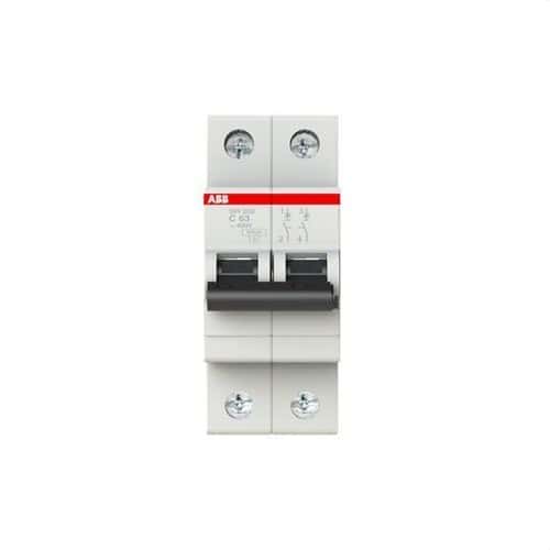 Întrerupător automat SH202-C63 2P 63A Curba C 6kA cu referința 2CDS212001R0634 de la marca ABB