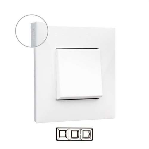 Ramă decorativă cu 2 elemente alb/crom Valena Next cu referința 741013 de la marca LEGRAND