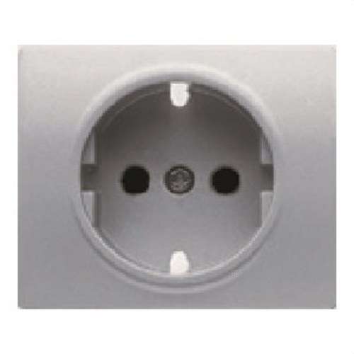 Capac de priză schuko cu protecție pentru copii aluminiu mercur Iris cu referința 18732-MA de la marca BJC