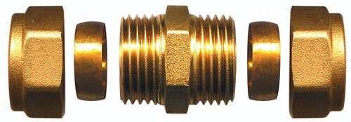 Racord drept dublu din alamă 28x28mm cu referința TAP001BB de la marca ATUSA