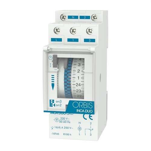 Comutator orar analogic Obris INCA DUO QRD 230 V cu referința OB330232 de la marca ORBIS