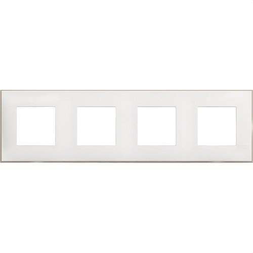 Rama decorativă pentru 2x4 module alb satinat Classia cu referința R4802M4WS de la marca BTICINO