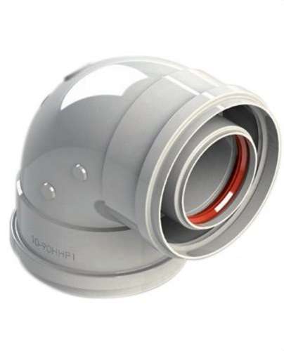 Cot cot pentru coș, diametru 80/110mm, 90º, femelă-femelă, aluminiu alb cu referința 811-90HHP1 de la marca FIG