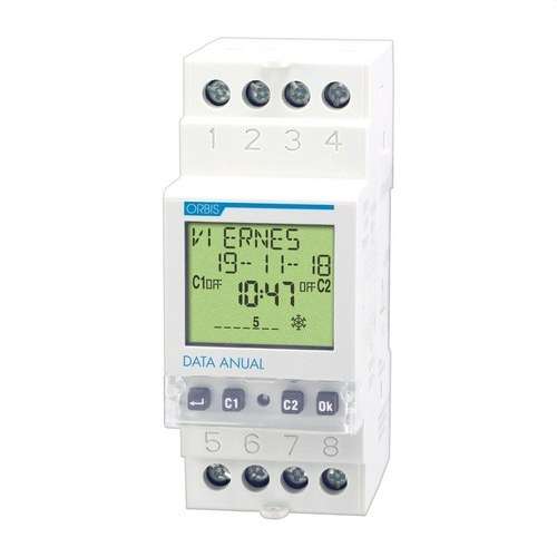 Comutator orar digital modular Orbis DATA ANUALĂ cu referința OB176100 de la marca ORBIS