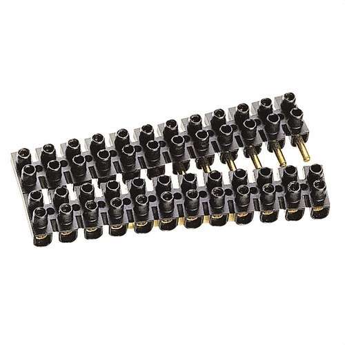 Bară de conectare neagră Suprem cu 12 cleme de 6mm2 conectabile cu referința 034253 de la marca LEGRAND
