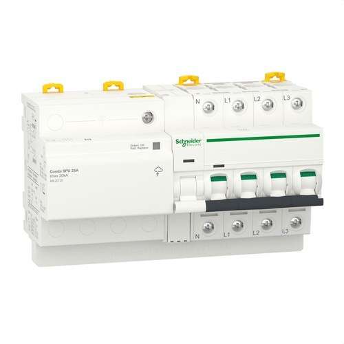 Limitator de supratensiuni tranzitorii și permanente IGA Acti9 Combi SPU 3P+N 25A cu referința A9L20725 de la marca SCHNEIDER ELECTRIC