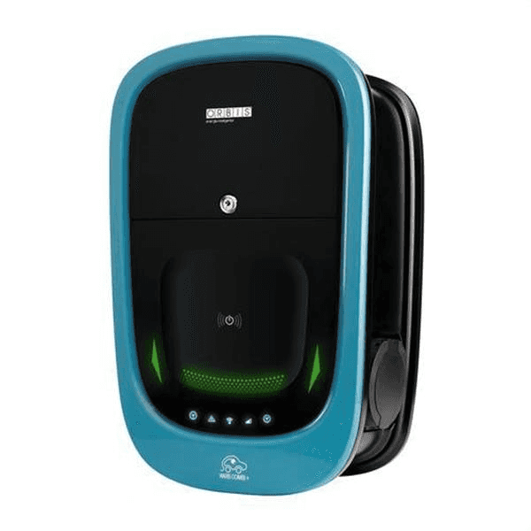 Încărcător auto electric dublu cu WiFi Orbis VIARI Combi trifazic 2 x 22 kW Tip II cu referința OB94P7CCKA2 de la marca ORBIS