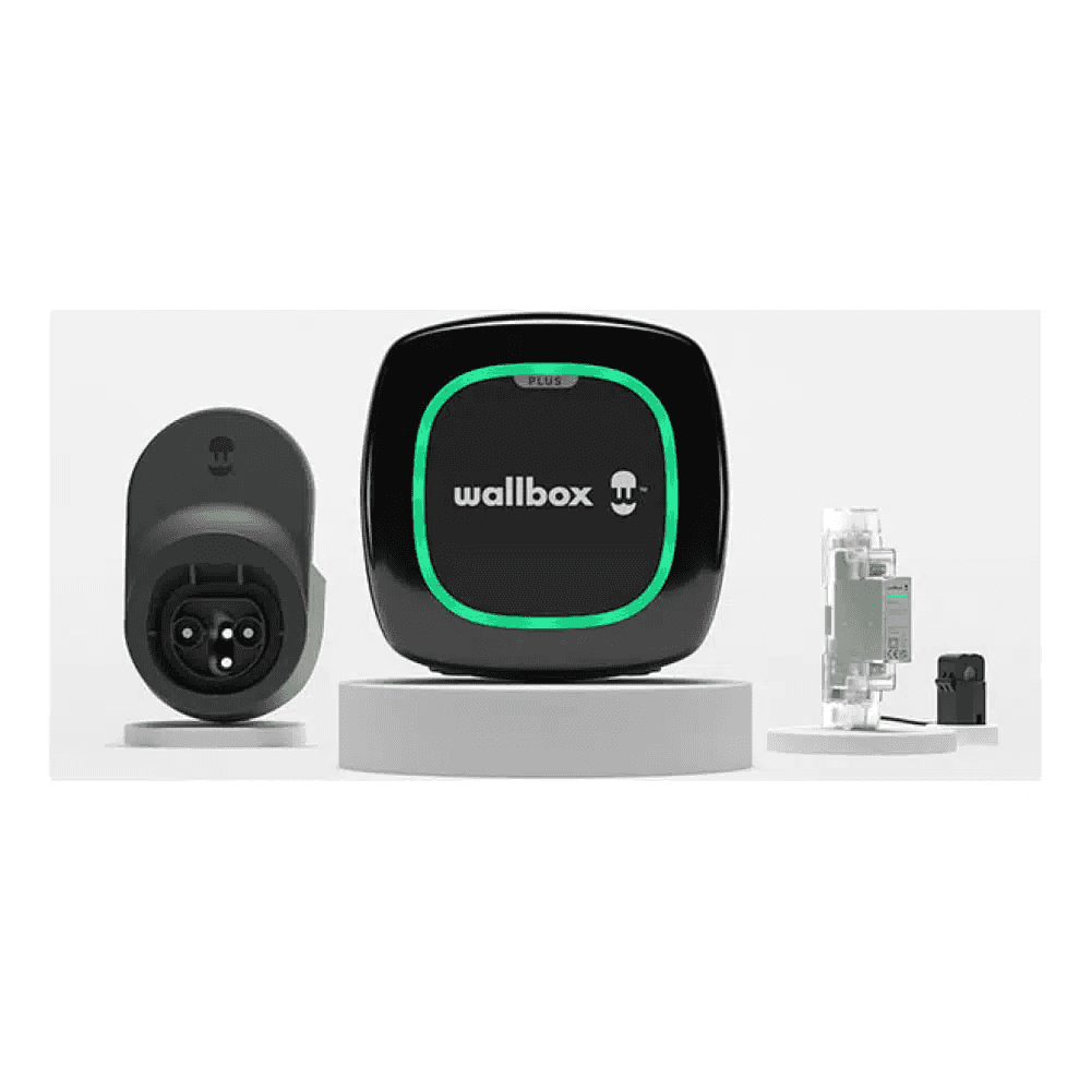 Kit încărcător mașină electrică monofazat 7,4 kW + contor de energie + Cablu Dock + Furtun 5 metri Tip 2 Wallbox Pulsar Max cu referința K1PLP4-0-2-2-9-002 de la marca WALLBOX