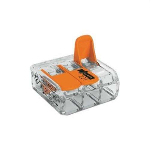 Bornea de conexiune cu manete pentru 3 conectori cu referința 221-413 de la marca JUNG