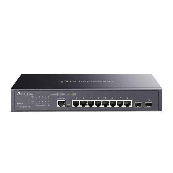 Switch Omada L2+ cu 8 porturi Gigabit și 2 SFP cu referința TL-SG3210 de la marca TP-LINK