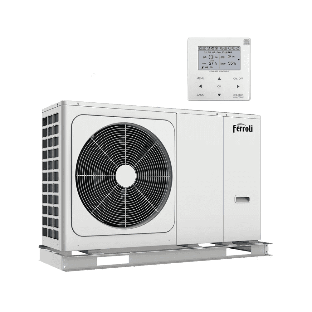 Pompă de căldură aerotermică monobloc Ferroli OMNIA M 3.2 12 kW cu referința 2CP000EF de la marca FERROLI