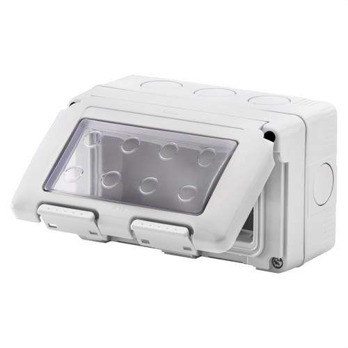 Cutie de suprafață pentru mecanisme SYSTEM 4 module IP55 cu referința GW27044 de la marca GEWISS