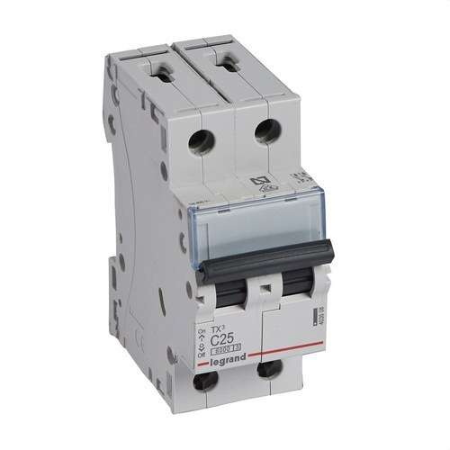 Magnetotermic TX3 2P 25A Curbă C Curbă C 6kA cu referința 403608 de la marca LEGRAND