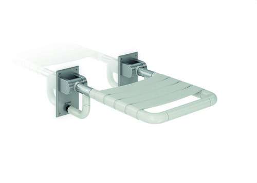 Scaun rabatabil pentru băi și dușuri, finisaj din nailon cu bază inox cu referința GW11 38 09 00 de la marca GENWEC