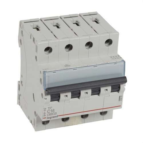 Disjunctor TX3 4P 16A Curbă C Curbă C 6kA cu referința 403626 de la marca LEGRAND