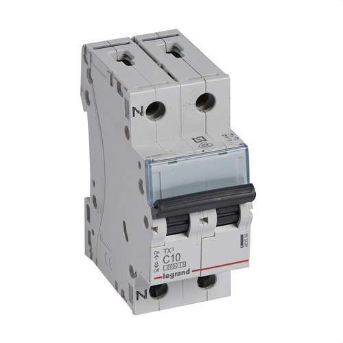 Întrerupător automat TX3 P+N 10A Curba C Curba C 6kA cu referința 403585 de la marca LEGRAND