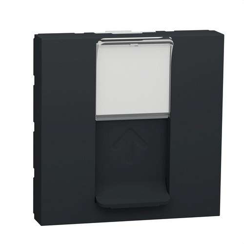 Placă de 2 module RJ45 Keystone antracit New Unica cu referința NU946154 de la marca SCHNEIDER ELECTRIC