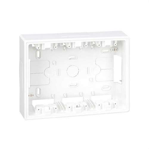 Bază de cutie de perete de suprafață pentru 3 elemente duble alb Simon 500 Cima cu referința 51050003-030 de la marca SIMON