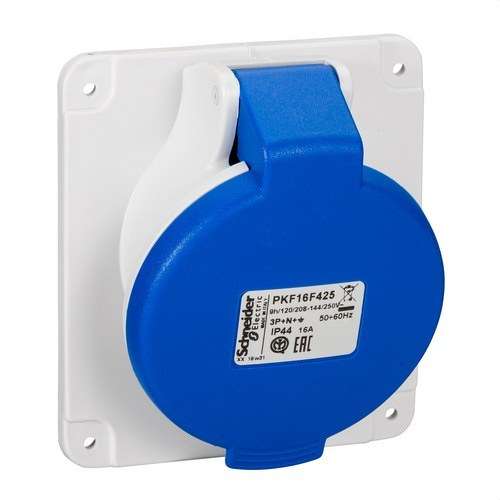Bază încastrabilă înclinată de 16A 2P+TT 200-250V IP44 cu referința PKF16F425 de la marca SCHNEIDER ELECTRIC