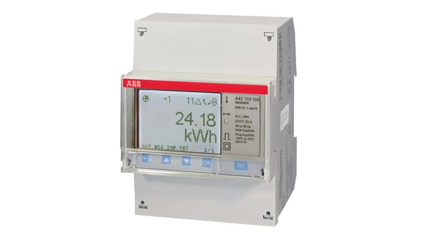 Contor monofazat ABB A42 112-100 măsurare indirectă Modbus RS485 cu referința 2CMA170510R1000 de la marca ABB