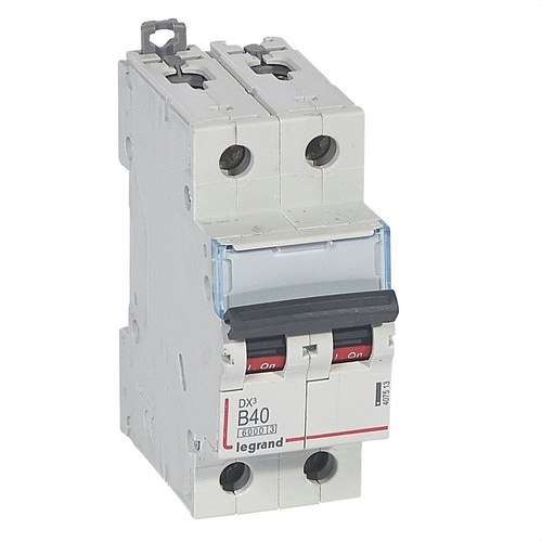 DX3 Disjunctor Magnetotermic 2P 40A Curbă B 6/10kA cu referința 407513 de la marca LEGRAND