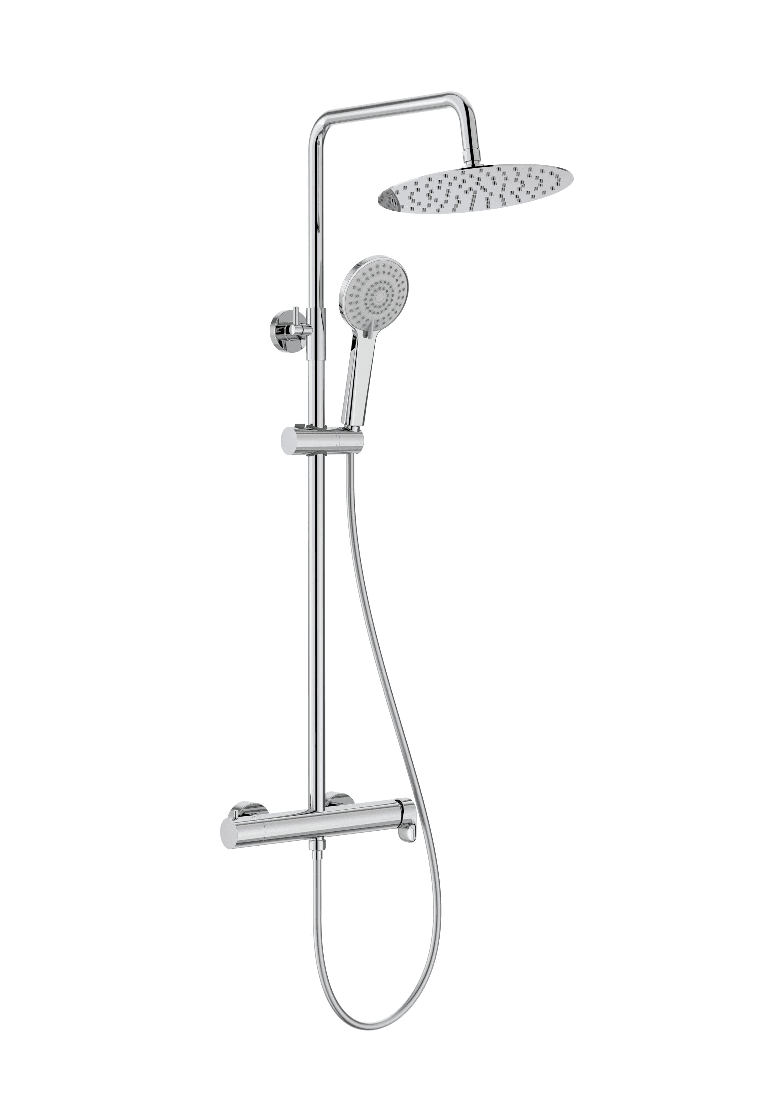 Coloană de duș monocomandă crom Roca Vega Plus Round cu referința A5A9A6EC00 de la marca ROCA