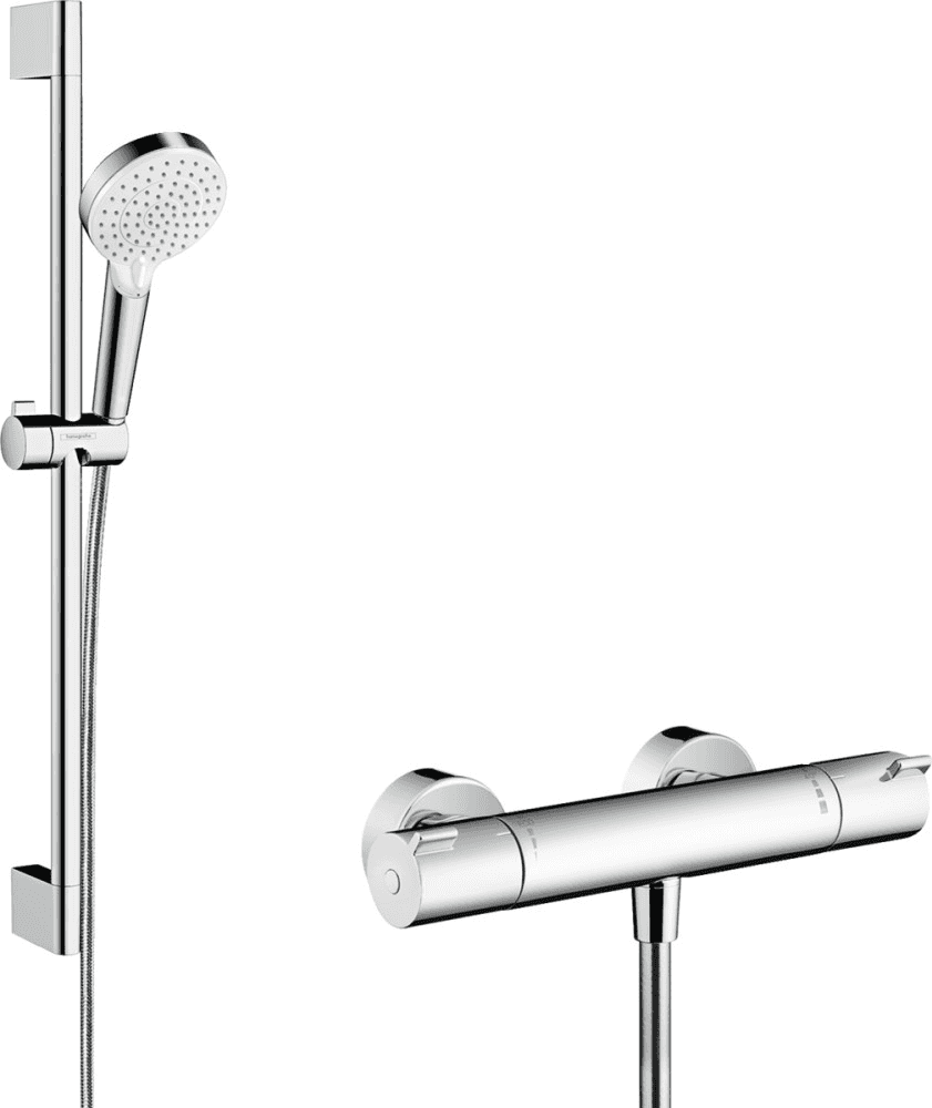 Set de duș Hansgrohe Vario cu termostat Ecostat 1001 CL și bară de 65 cm cu referința 27812400 de la marca HANSGROHE