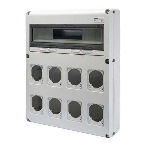 Tablou Q-DIN20 8 BAZE 16/32A IP65 cu referința GW68013N de la marca GEWISS