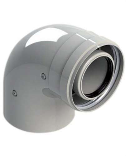 Cot cot pentru coș de fum diametru 80/125mm 90º masculin-feminin PP/Oțel lăcuit cu referința 8125-90MHP15 de la marca FIG