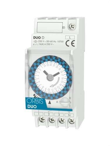 Comutator orar analogic 2 MOD.DUO D 230V cu referința OB291032 de la marca ORBIS