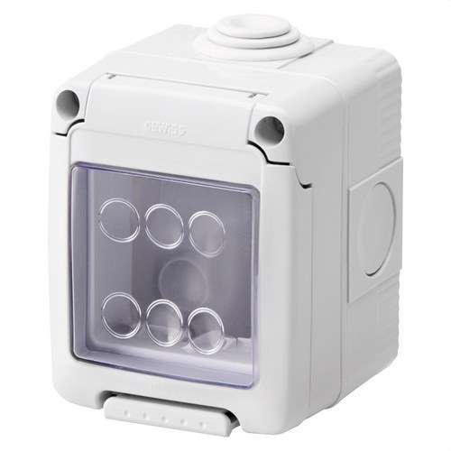 Cutie de suprafață pentru mecanisme SYSTEM 2 module IP55 cu referința GW27042 de la marca GEWISS