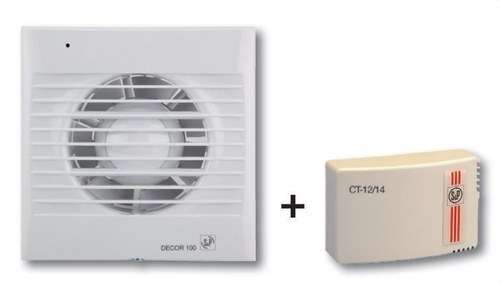 Kit extractor de baie Decor-100C 12V+CT-12/14 cu referința 5210306600 de la marca SOLER & PALAU