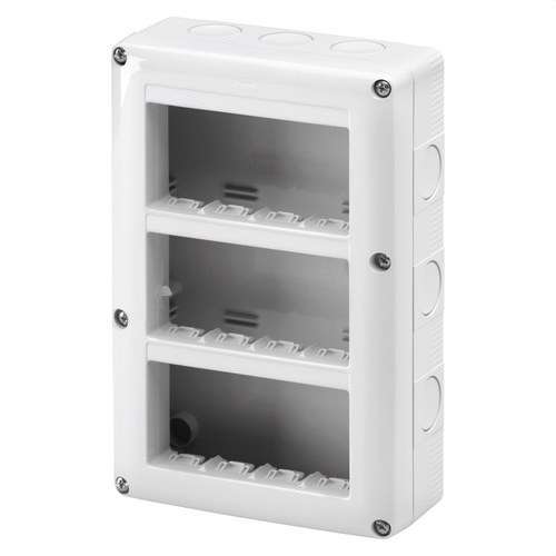 Cutie de suprafață pentru mecanisme SYSTEM 12 module IP40 cu referința GW27024 de la marca GEWISS