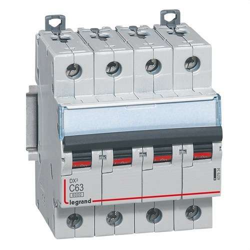 Întrerupător automat DX3 4P 63A Curba C 6/10kA cu referința 407934 de la marca LEGRAND