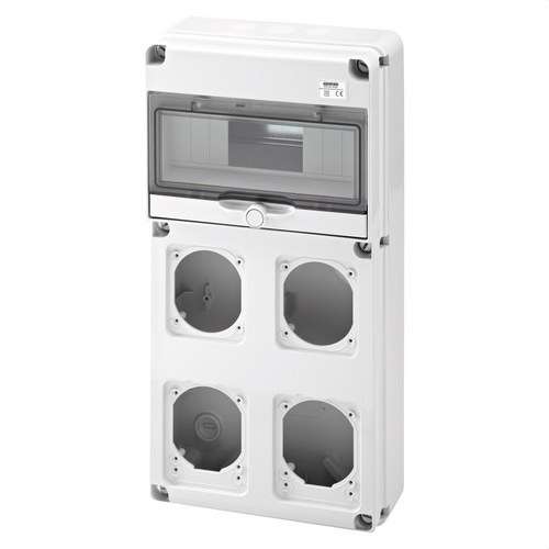 Tablou Q-DIN10 4 BAZE 16/32A IP65 cu referința GW68003N de la marca GEWISS