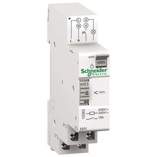 Comutator temporizator automat Acti9 MIN 1 modul 1 canal 1 la 7 minute cu referința 15363 de la marca SCHNEIDER ELECTRIC