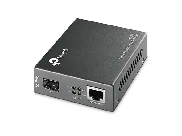 Convertor de medii Gigabit Ethernet cu referința MC220L de la marca TP-LINK