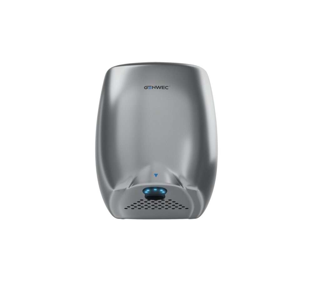 Uscător de mâini cu senzor electronic E-flow aluminiu argintiu 220-240V cu referința GW01 12 02 04 de la marca GENWEC