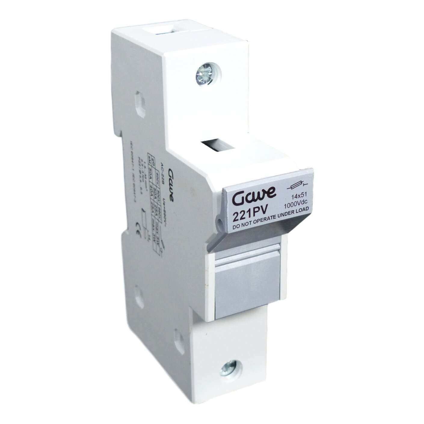 Suport siguranță 1P 32A 1000VDC cu referința 221PV de la marca GAVE