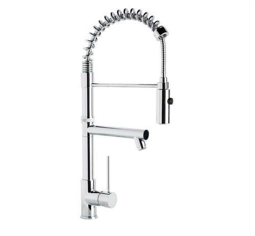 Robinet monocomandă profesional pentru chiuvetă cu arc și țeavă TAU cu referința 65212 18 45 66 de la marca GENEBRE