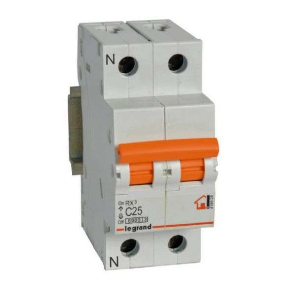 Magnetotermic RX³ - 1P+N - 230V~ - 25A - curba C cu referința 419928 de la marca LEGRAND
