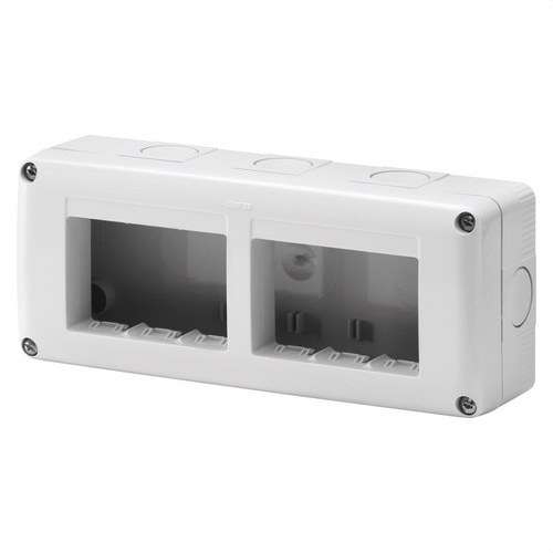 Cutie de suprafață pentru mecanisme SYSTEM 6 module IP40 cu referința GW27005 de la marca GEWISS