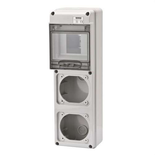 Tablou Q-DIN5 2 BAZE 16A IP65 cu referința GW68018N de la marca GEWISS